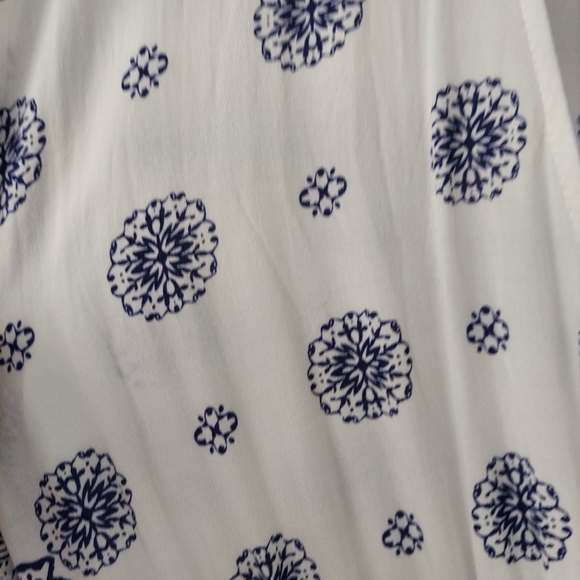 South of France Blue and Ivory Print Maxi Dress - Picture 10 of 16